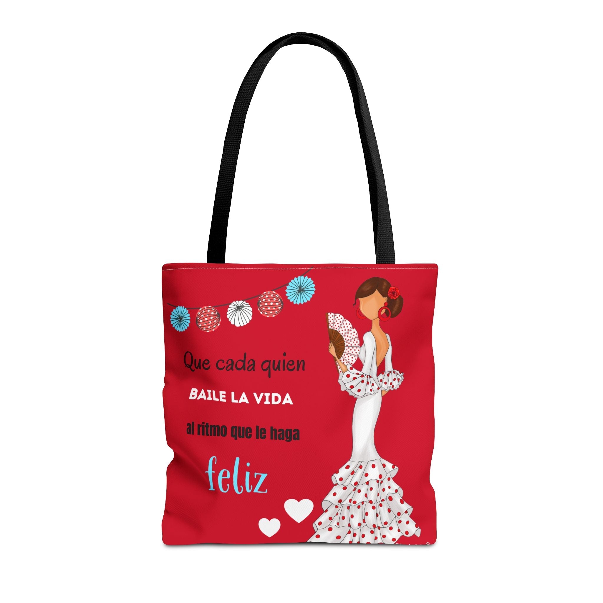 Colección flamenca illustrArte — bolsa tote Málaga con ilustración Pepa Feliz