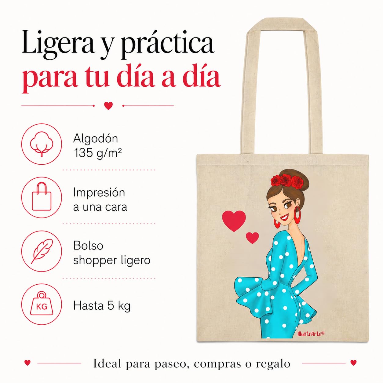 Bolsa tote Cádiz flamenca Paquita turquesa 8