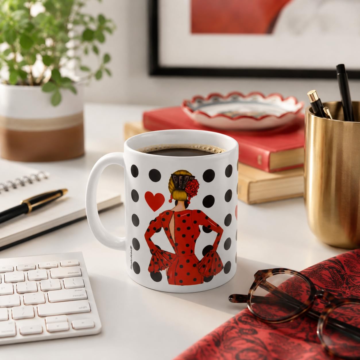 Taza flamenca illustrArte – María Rojo – vista 3