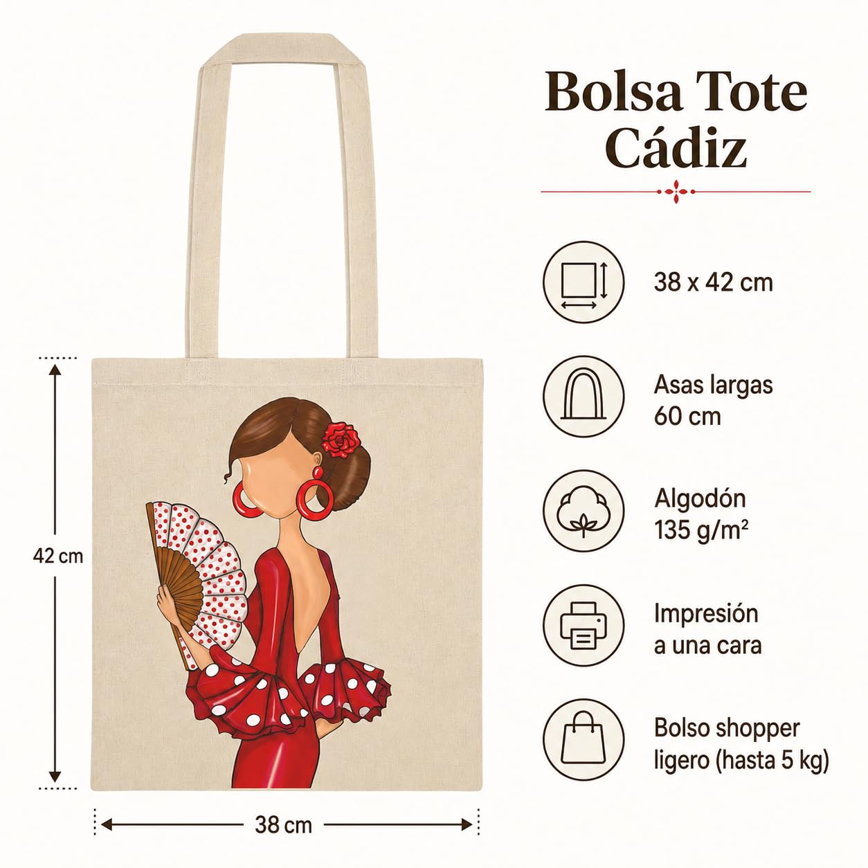 Bolsa tote Cádiz flamenca Pepa 7