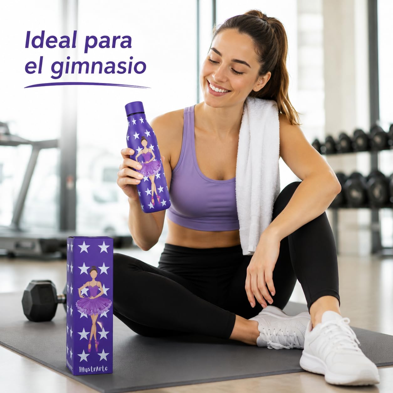 Botella térmica bailarina illustrArte 500 ml – diseño Sara – vista 2