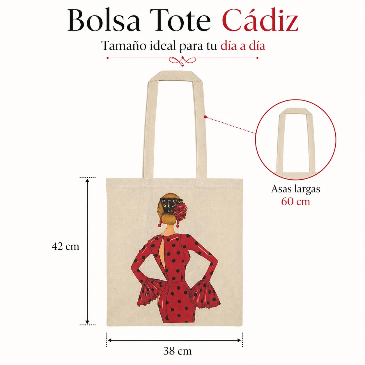 Bolsa tote Cádiz flamenca María Rojo 5