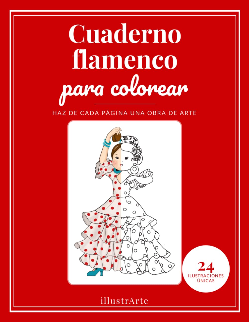 Cuaderno flamenco para colorear de illustrArte - portada