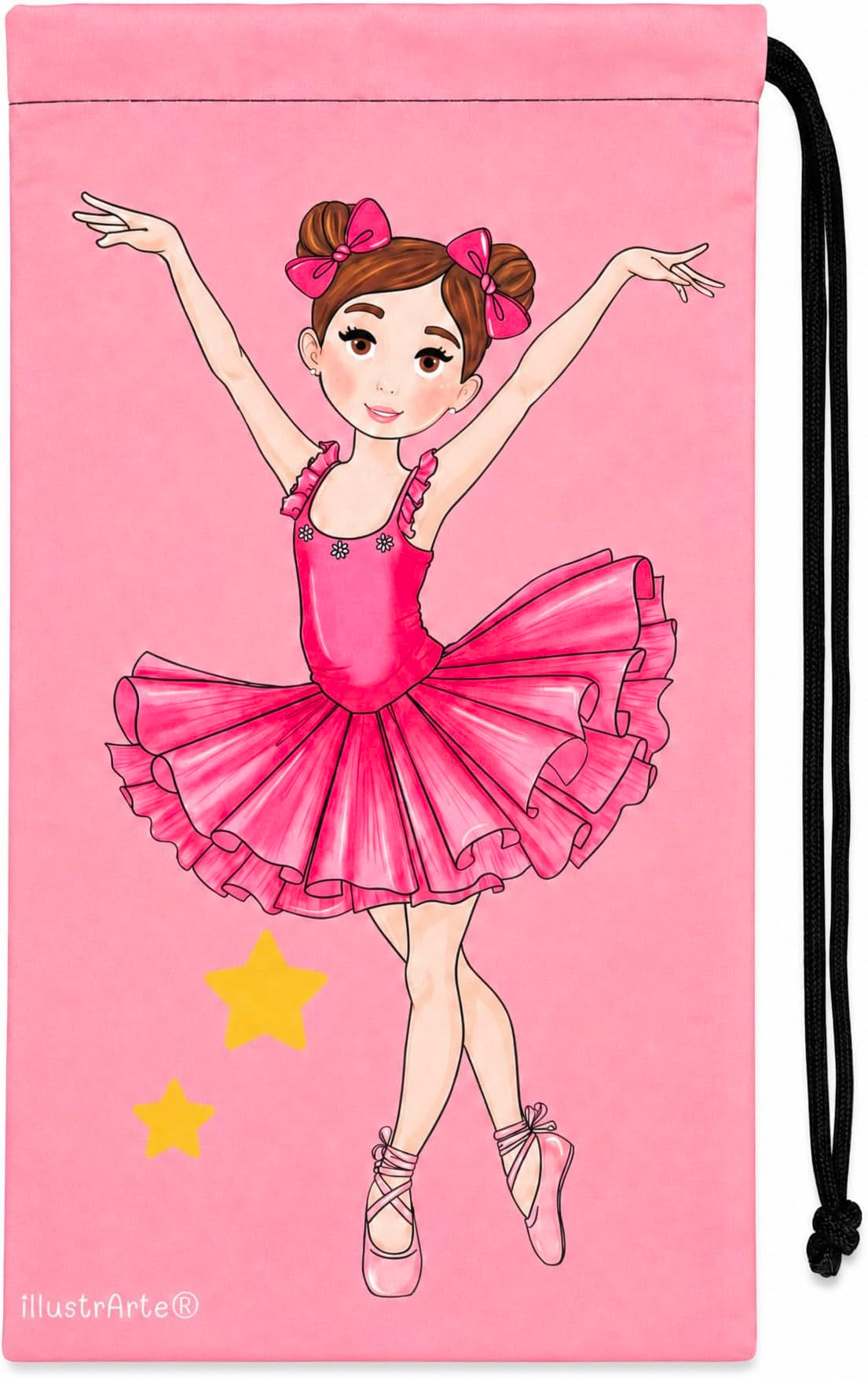Saco para sapatilhas de ballet illustrArte 20 x 36 cm – design Marina – MAIN