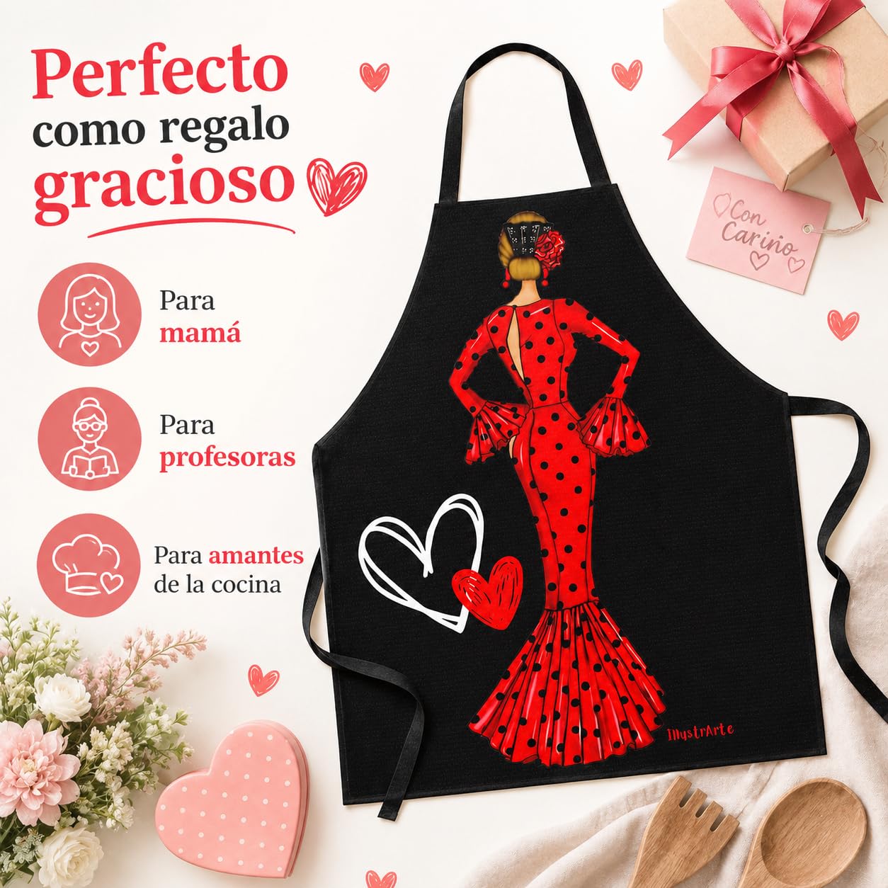 Delantal flamenca illustrArte – María Rojo – vista 8