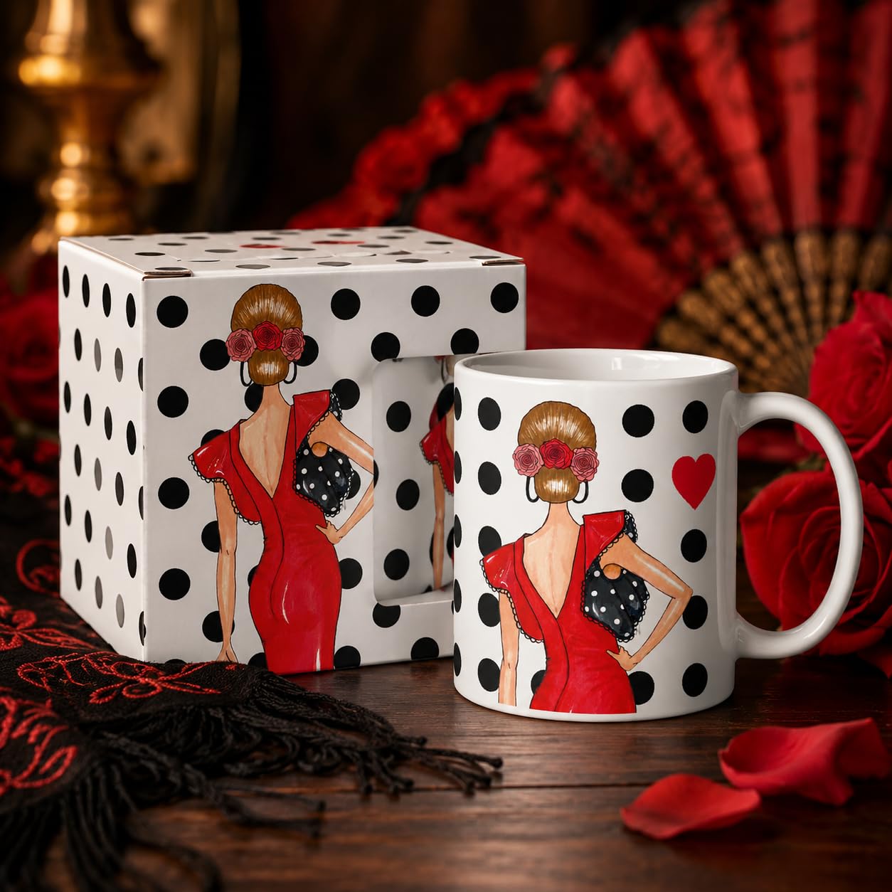 Taza flamenca illustrArte – Manuela – vista 7