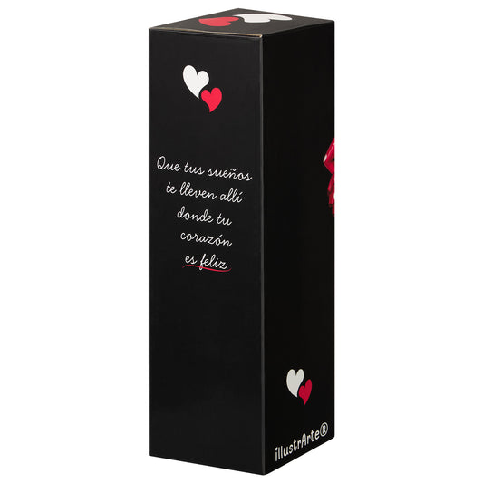 Pack Regalo Flamenca Macarena – Botella Térmica Negra con Vestido Rojo + Neceser Granada “Macarena Fondo Negro”