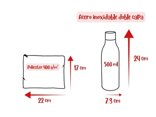 Pack Botella Térmica + Neceser Granada illustrArte