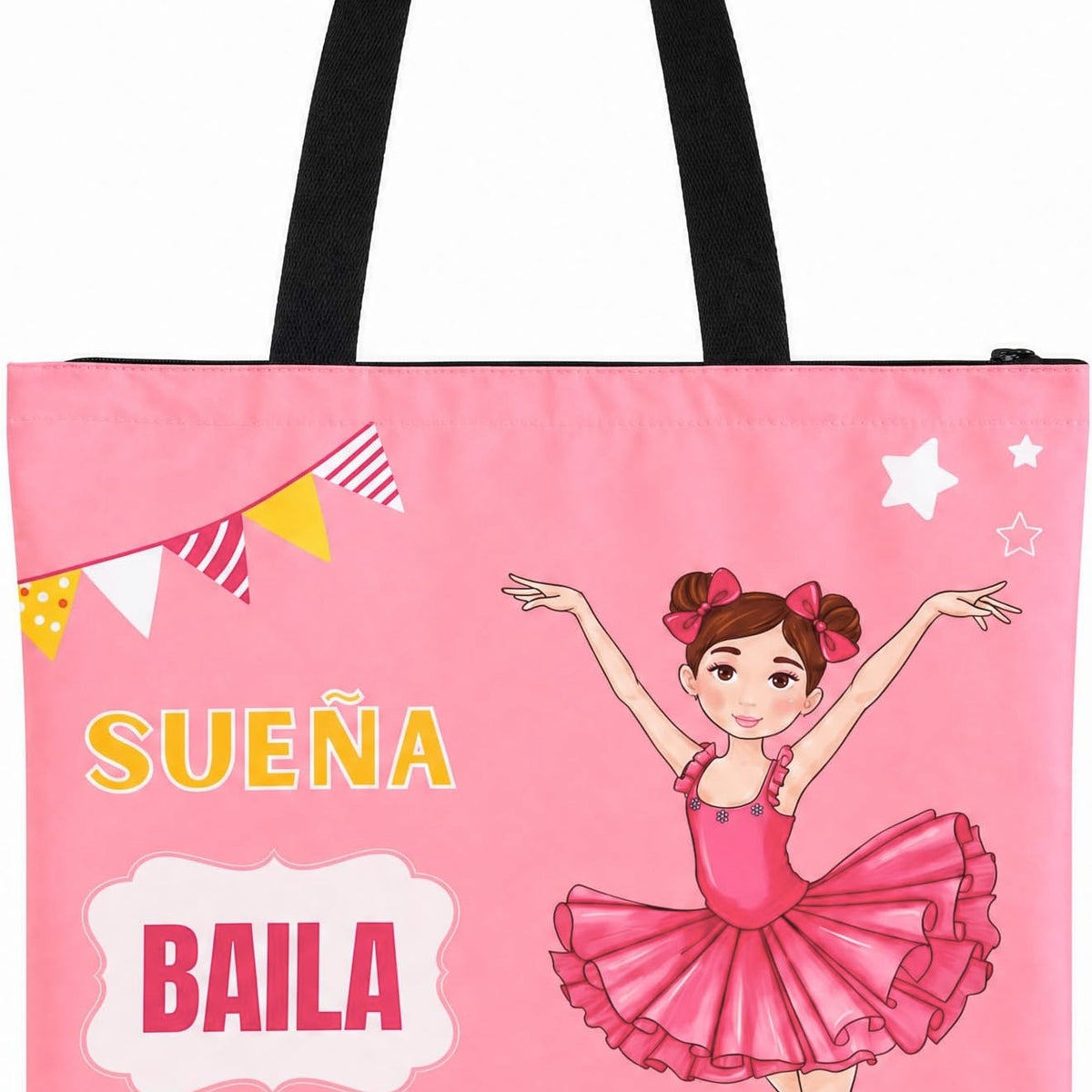 Ballettas illustrArte 40 x 40 cm met rits – ontwerp Marina (Sueña, Baila, Brilla) – hoofdafbeelding