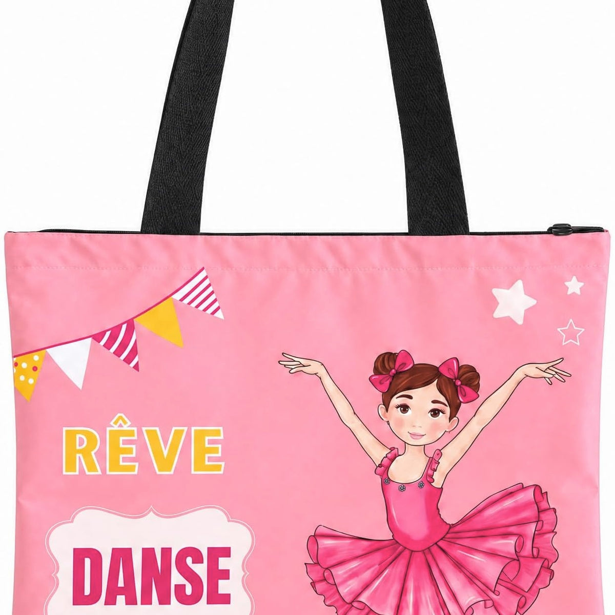 Ballettas illustrArte 40 x 40 cm met rits – ontwerp Marina (Rêve, Danse, Brille) – hoofdafbeelding