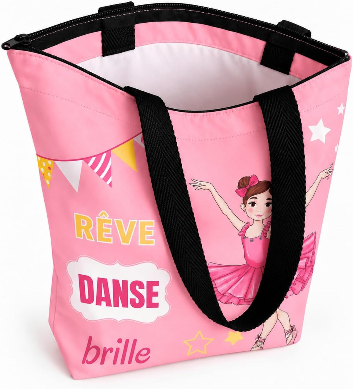 illustrArte ballet bag 40 x 40 cm with zip – Marina design (Rêve, Danse, Brille) – view 3