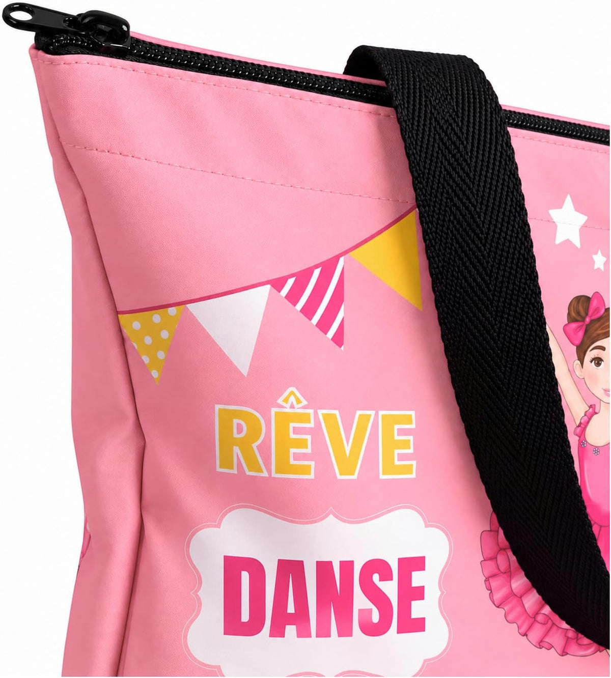 illustrArte ballet bag 40 x 40 cm with zip – Marina design (Rêve, Danse, Brille) – view 7