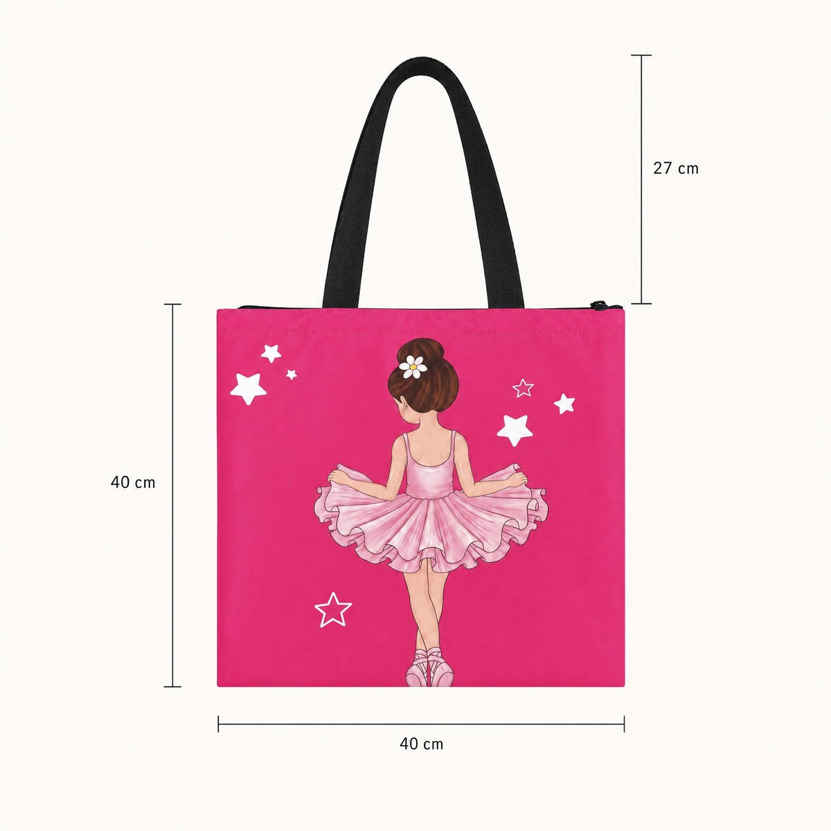 illustrArte ballet bag 40 x 40 cm with zip – Tina design – view 4