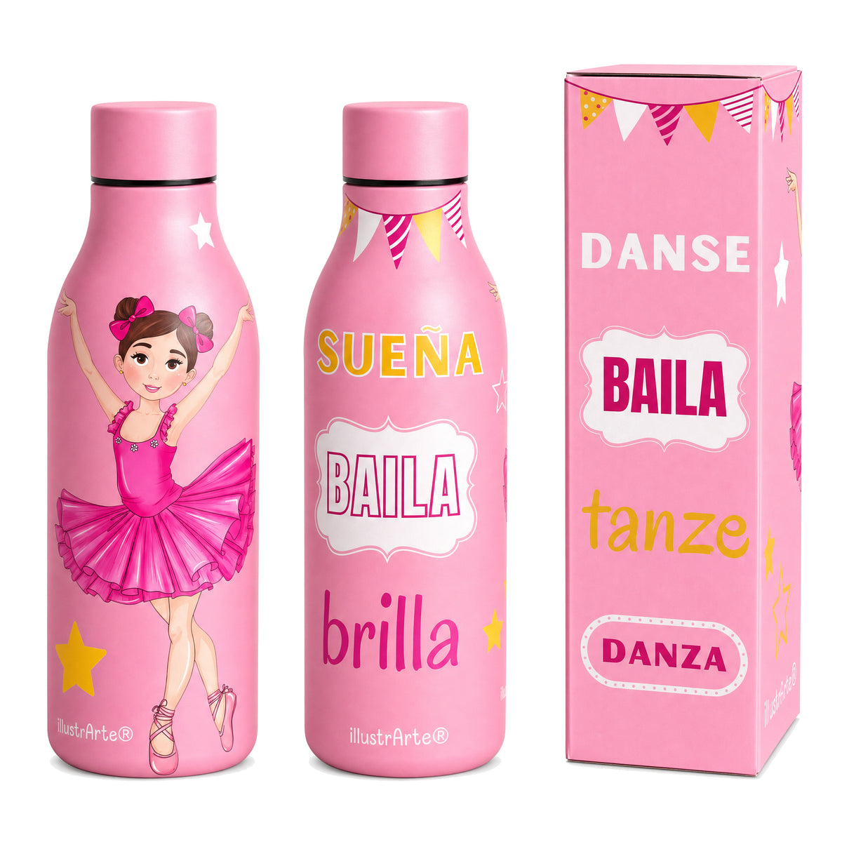 Ballerina thermosfles illustrArte 500 ml – ontwerp Marina (Sueña, Baila, Brilla) – hoofdafbeelding