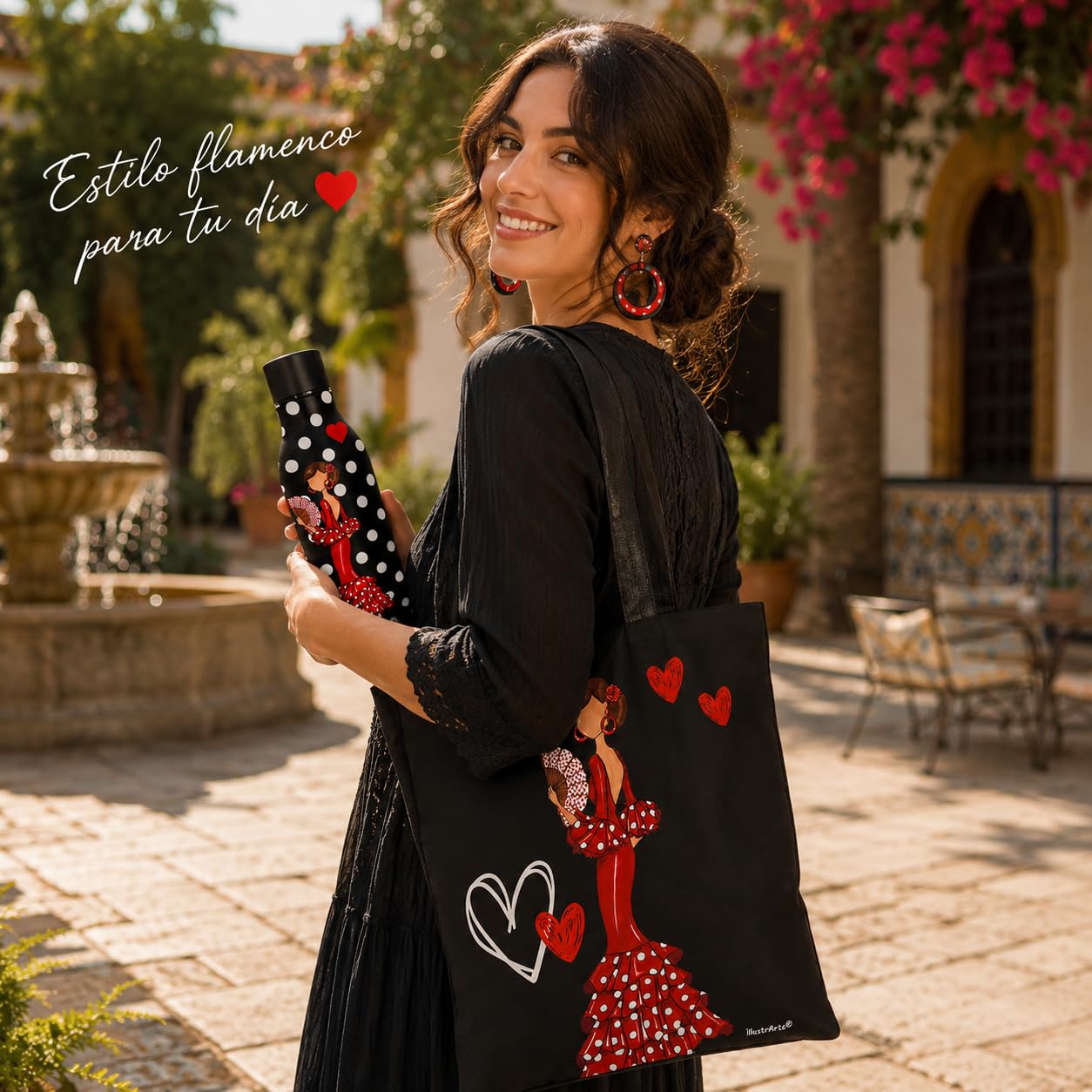 Pack botella + bolso Málaga Pepa liso – vista 6