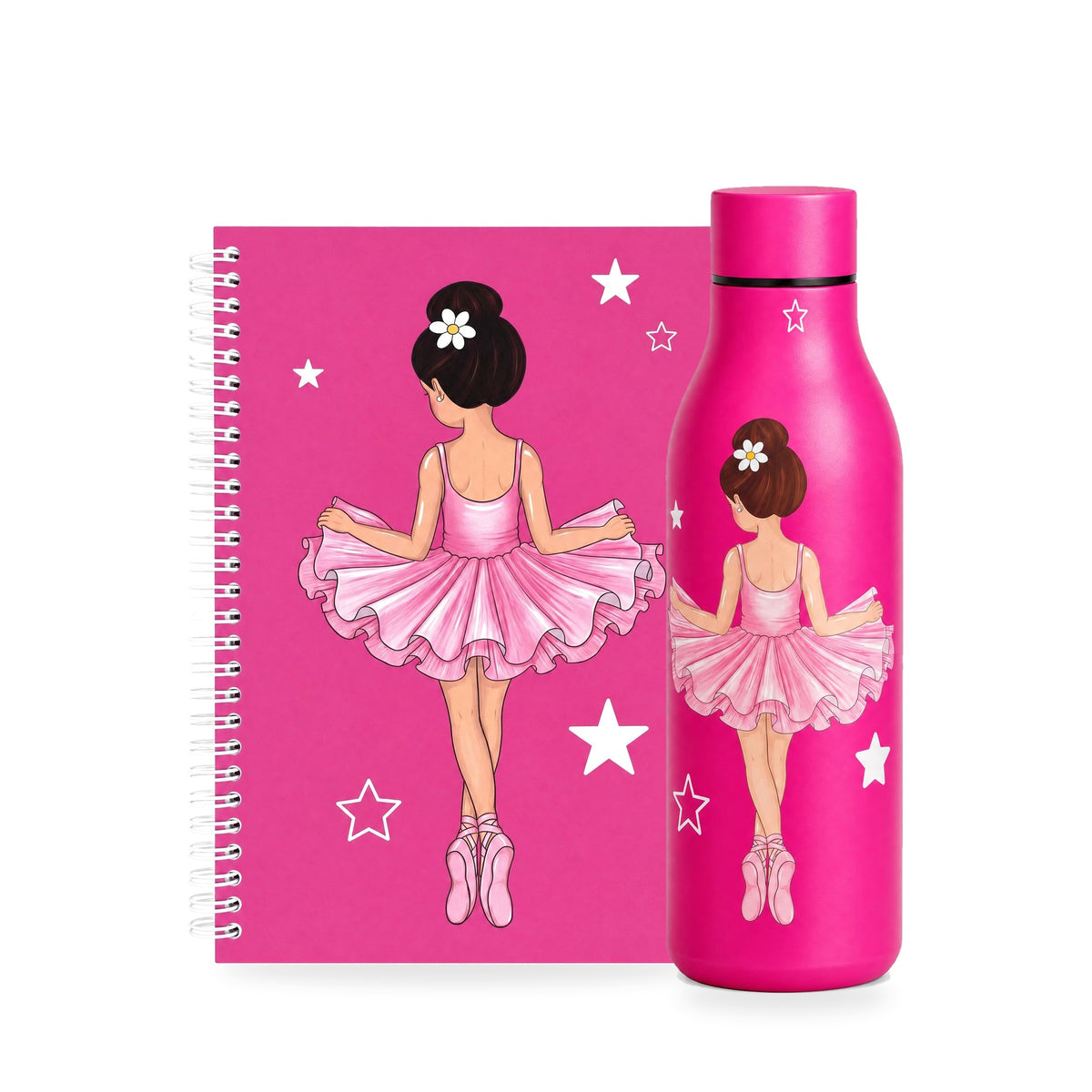 Pack Botella Térmica Bailarina + Libreta – diseño Tina