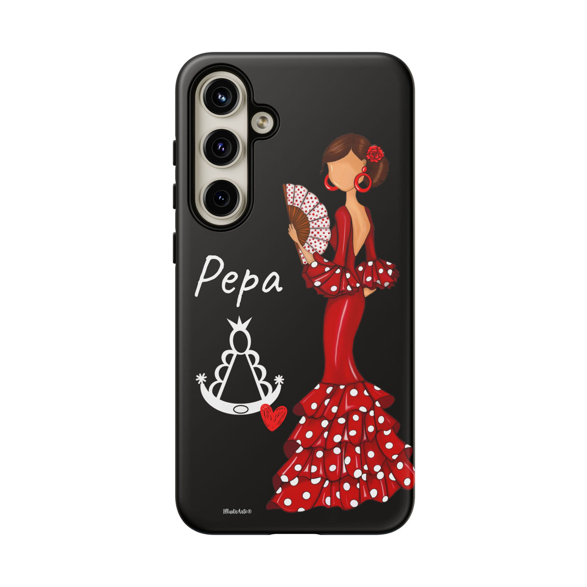Funda de móvil personalizable Flamenca Pepa con Virgencita para Samsung Galaxy S24 Plus – illustrArte