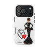 Funda de teléfono personalizada María vestido negro – para iPhone, Samsung, Pixel