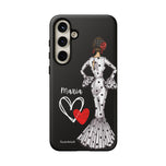 Personalised phone case flamenco dancer María, white dress for Samsung Galaxy S24 Plus, matte finish – illustrArte