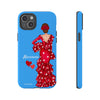 Funda de teléfono personalizable Macarena azul – para iPhone, Samsung, Pixel
