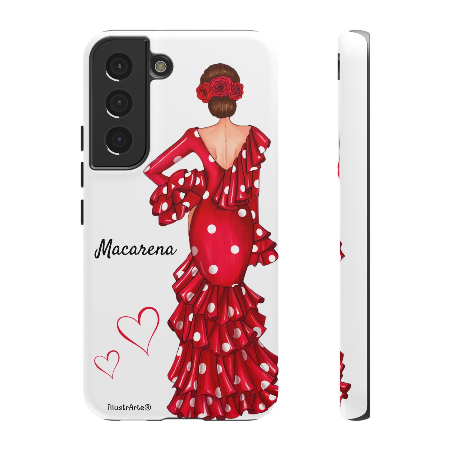 Funda de teléfono personalizada Macarena Blanco – para iPhone, Samsung, Pixel