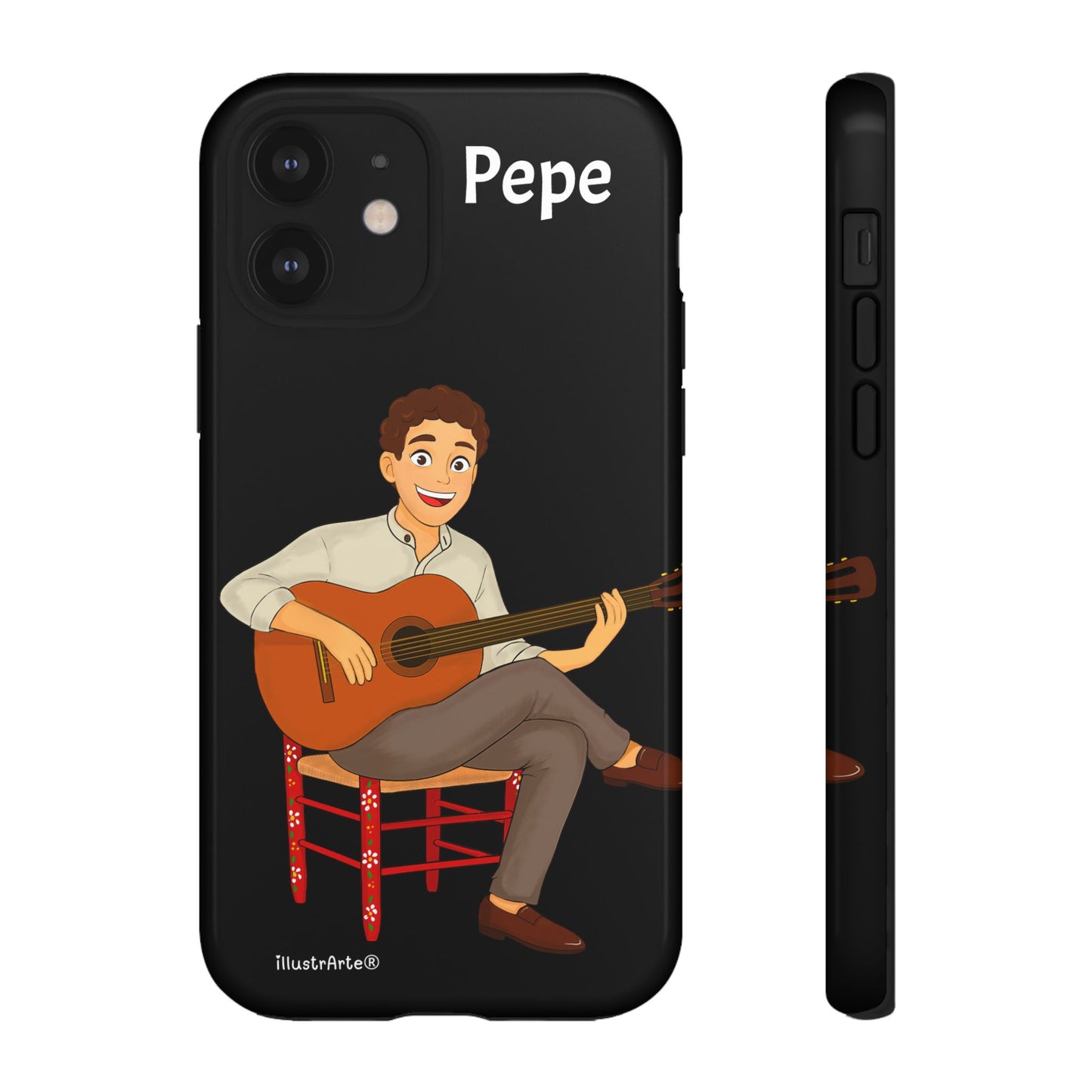 Funda de teléfono personalizada Pepe guitarrista – para iPhone, Samsung, Pixel