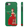 Funda de teléfono personalizable Cayetana fondo verde – para iPhone, Samsung, Pixel
