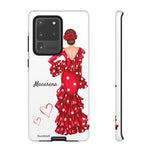 Personalised phone case flamenco dancer Macarena, white background for Samsung Galaxy S20 Ultra, gloss finish – illustrArte