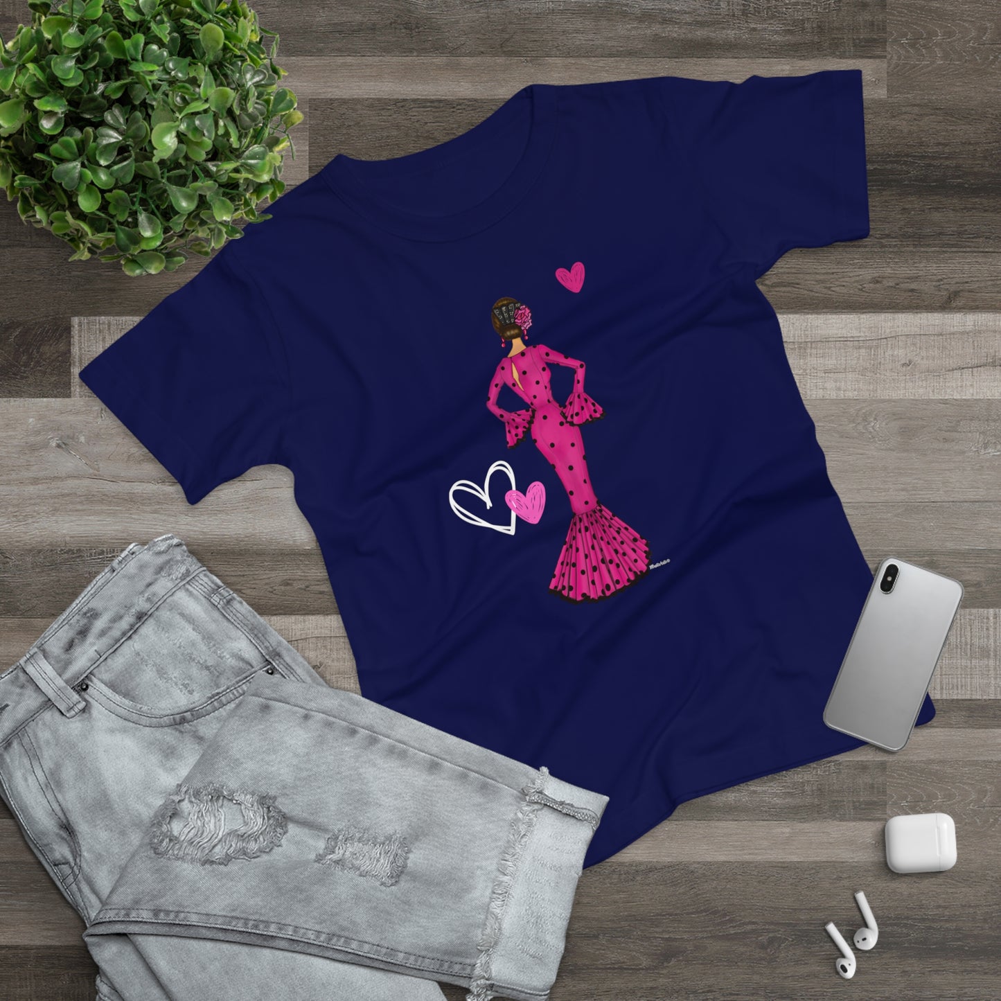 a t - shirt with a picture of a woman dancing