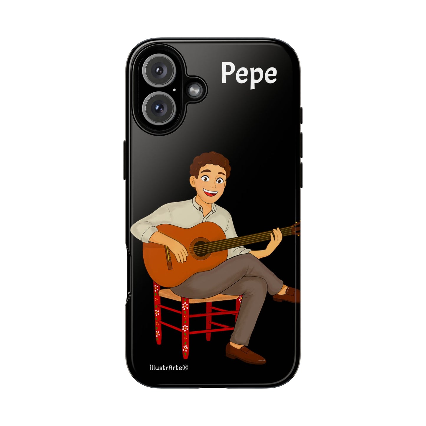 Funda de teléfono personalizada Pepe guitarrista – para iPhone, Samsung, Pixel