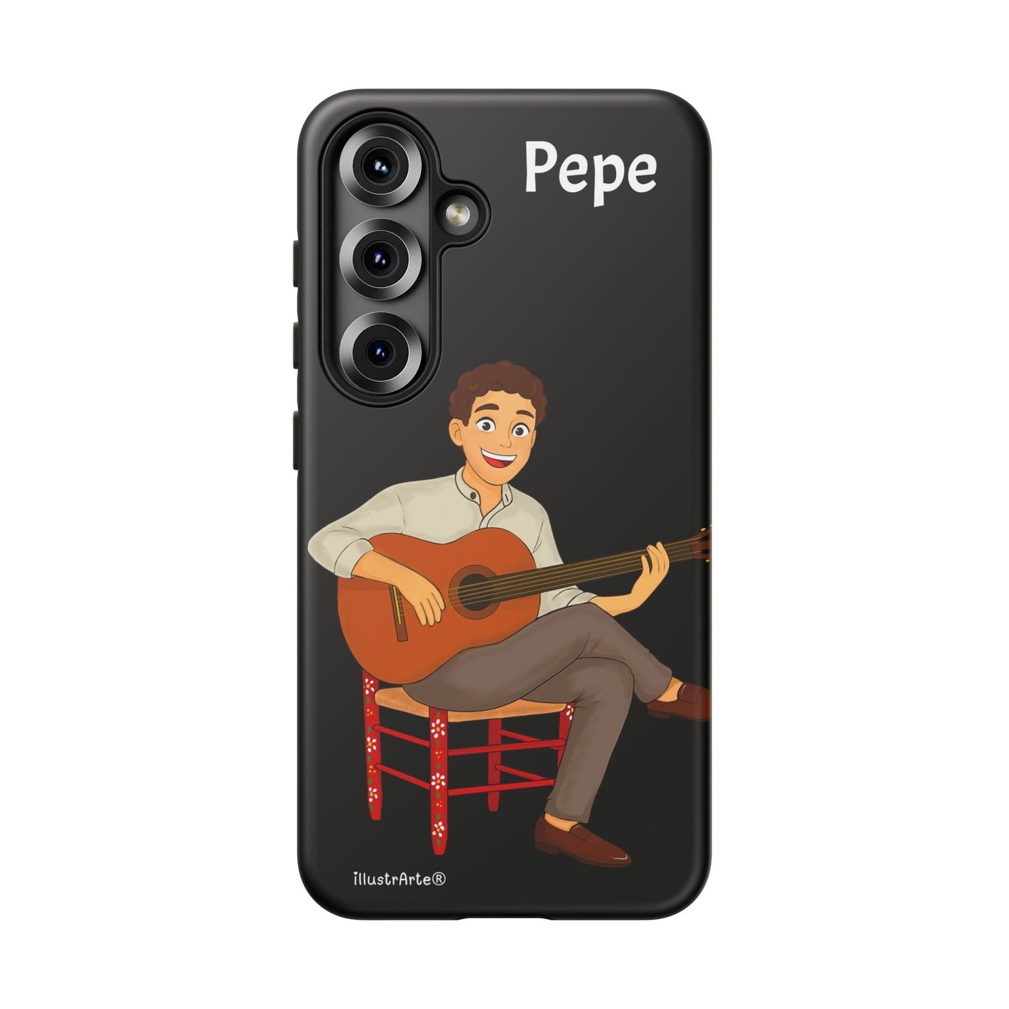 Funda de teléfono personalizada Pepe guitarrista – para iPhone, Samsung, Pixel