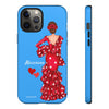 Funda de teléfono personalizable Macarena azul – para iPhone, Samsung, Pixel