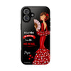 Funda de teléfono personalizable  - Modelo Pepa con frase Para iPhone, Samsung