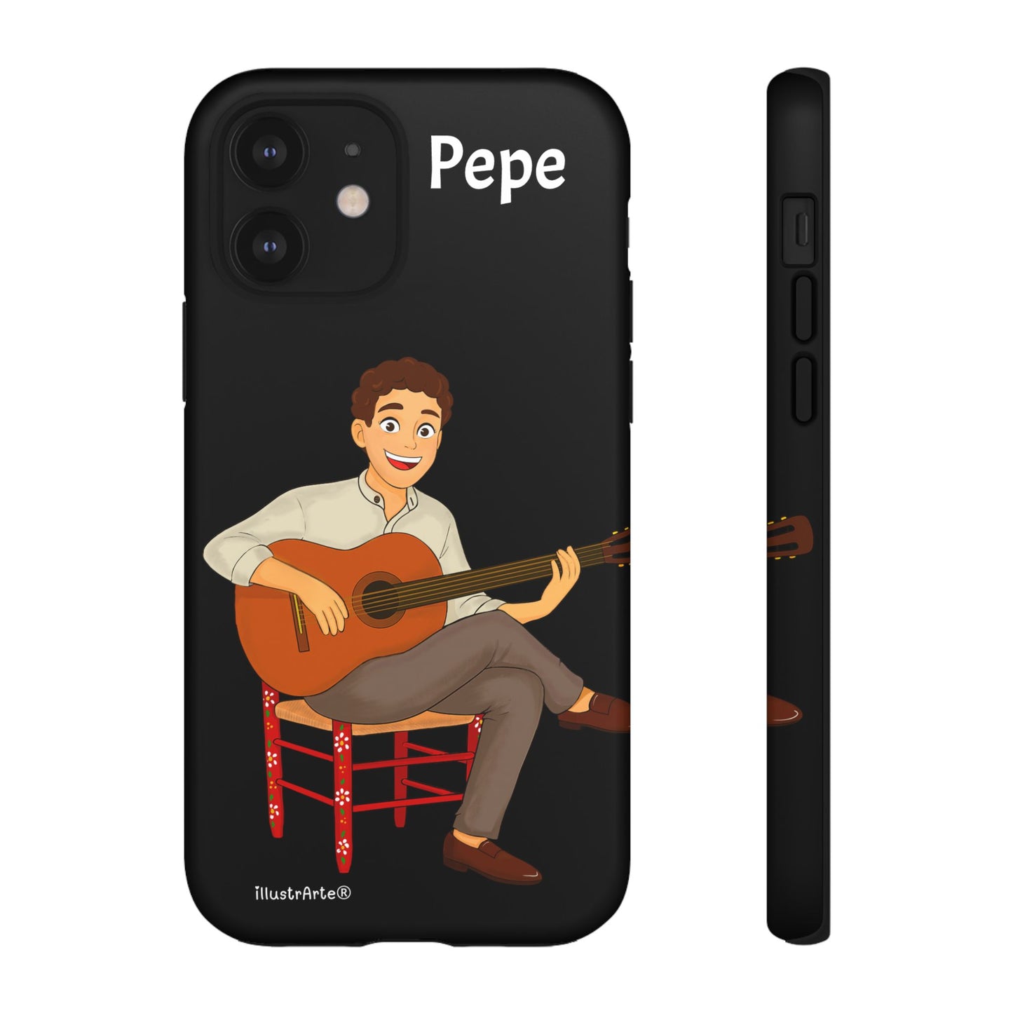 Funda de teléfono personalizada Pepe guitarrista – para iPhone, Samsung, Pixel