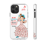 Personalised phone case flamenco dancer Lolita, with quote for iPhone 11 Pro, gloss finish – illustrArte