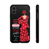 Funda de teléfono personalizable  - Modelo Macarena con frase  Para iPhone, Samsung Y Google Pixel