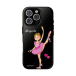 Personalised phone case ballerina Margarita for iPhone 16 Pro, gloss finish – illustrArte