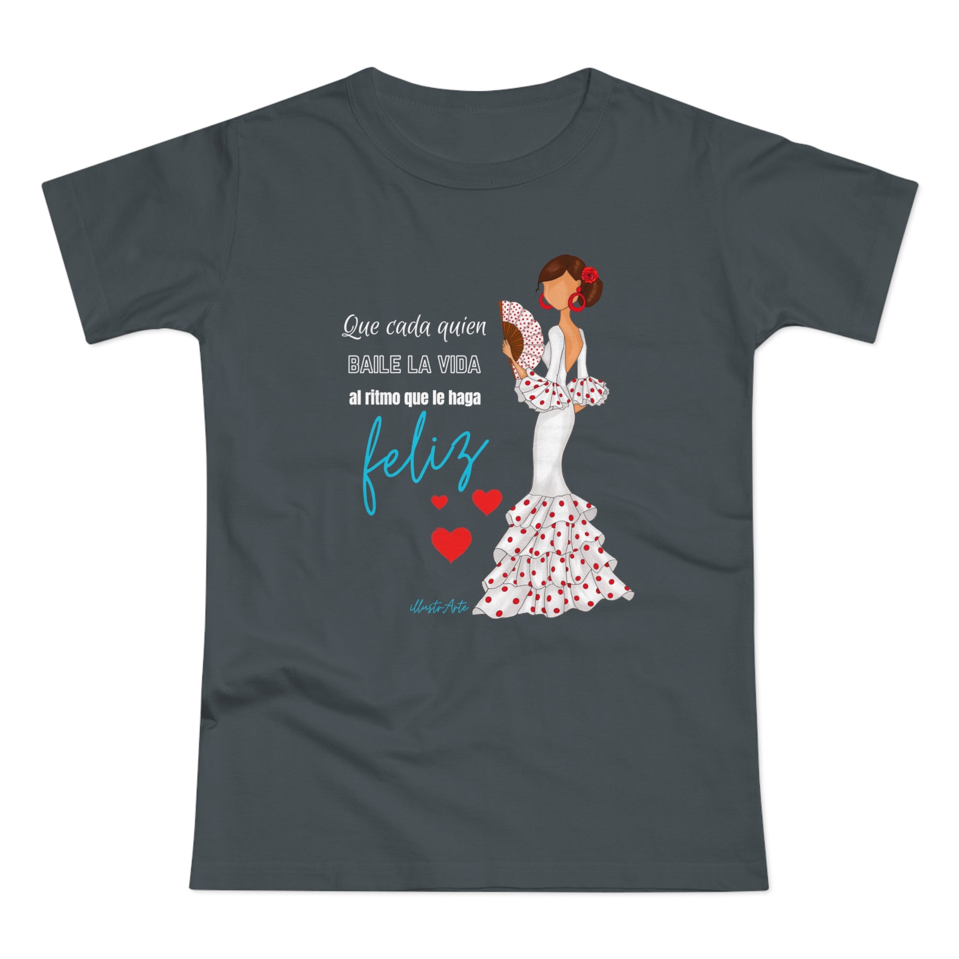 a women's t - shirt with a picture of a woman in a dress