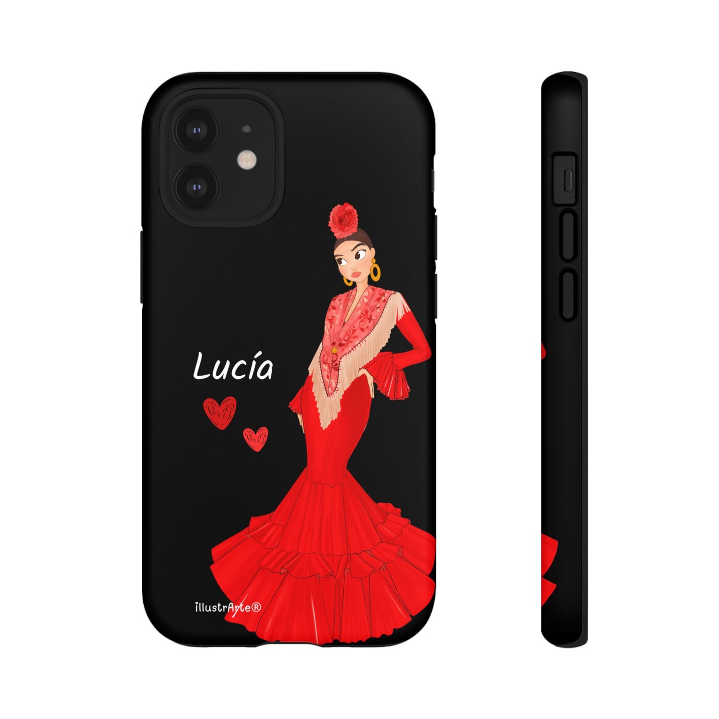 Funda de teléfono personalizable con nombre/bandera/Virgen - Modelo Lucía  Para iPhone, Samsung Y Google Pixel