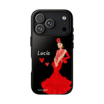 Personalised phone case flamenco dancer Lucía for iPhone 17 Pro, gloss finish – illustrArte