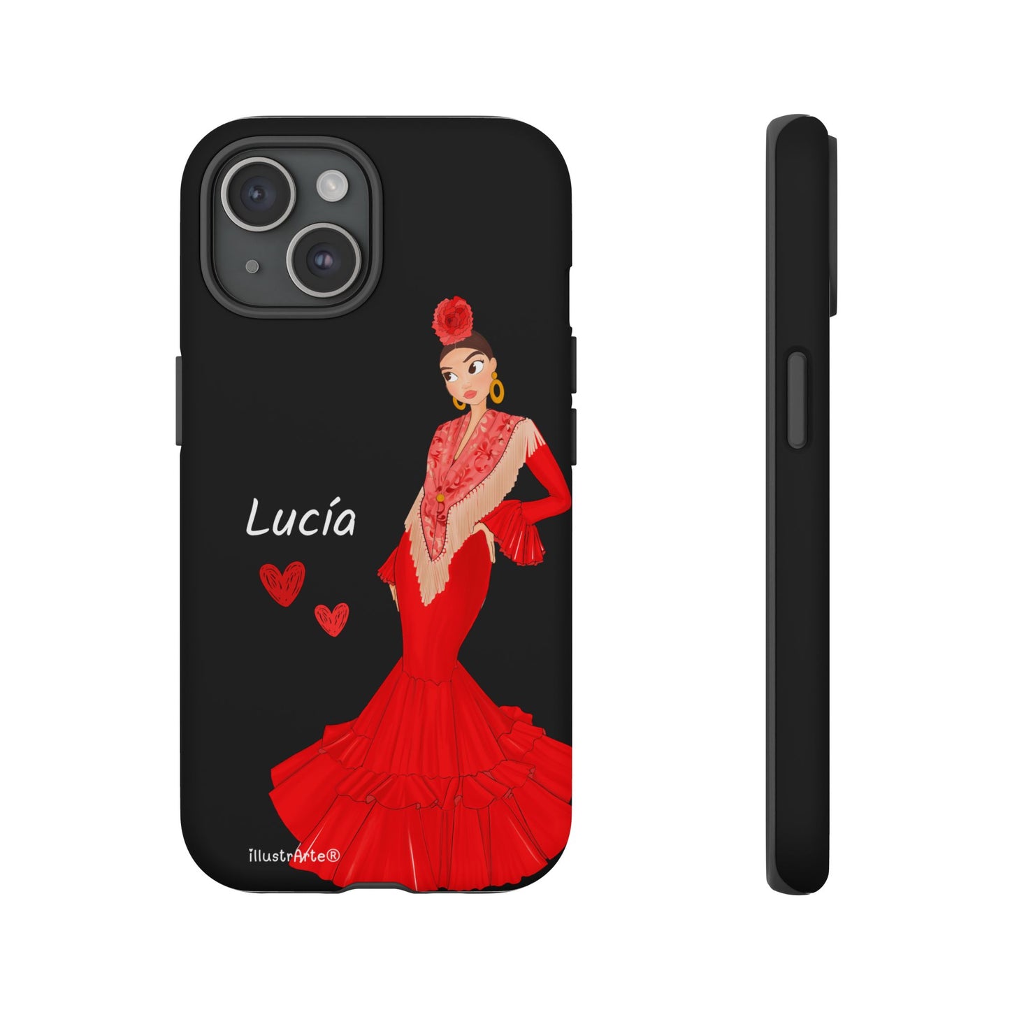 Funda de teléfono personalizable con nombre/bandera/Virgen - Modelo Lucía  Para iPhone, Samsung Y Google Pixel