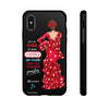 Funda de teléfono personalizable  - Modelo Macarena con frase  Para iPhone, Samsung Y Google Pixel