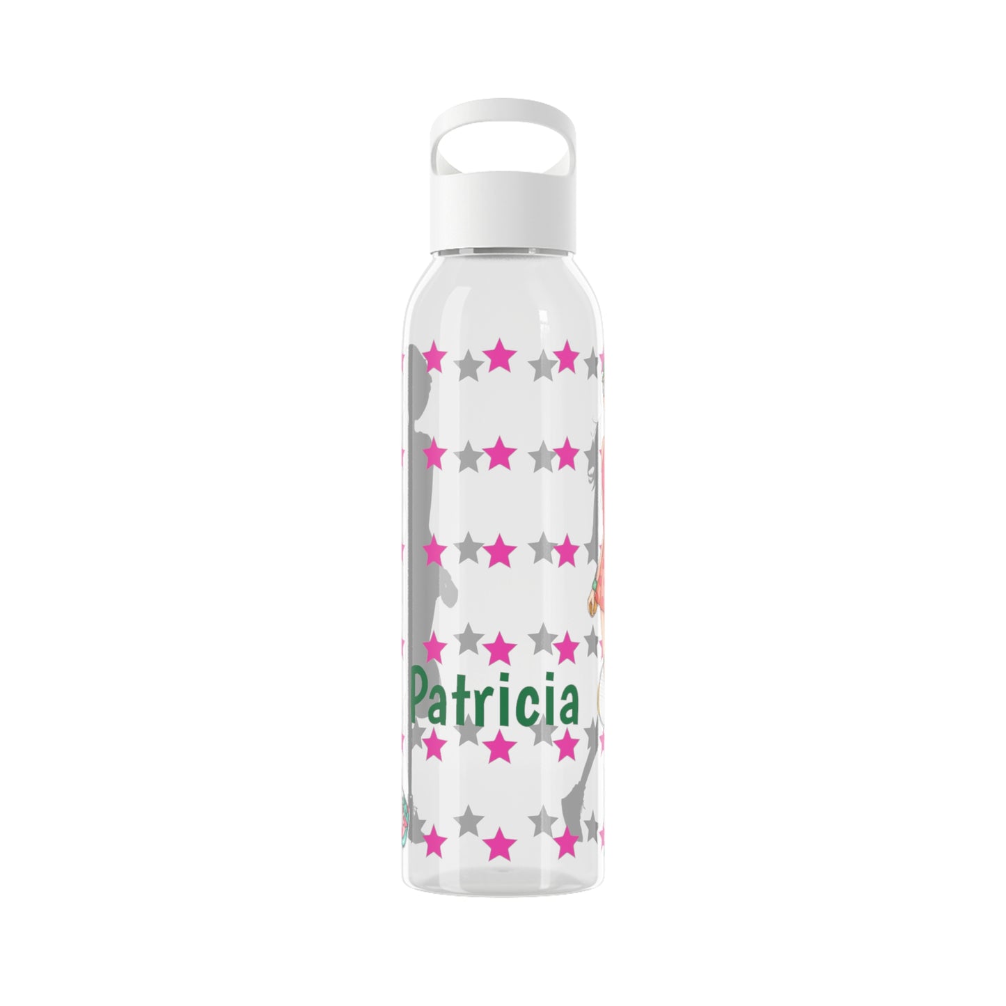 Tennis lovers r 22 Oz/650ml Eastman Tritan™ Single wall bottle, pink outfit design. - IllustrArte