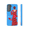 Funda de teléfono personalizable Macarena azul – para iPhone, Samsung, Pixel