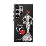 Personalised phone case flamenco dancer María, white dress for Samsung Galaxy S24 Ultra, matte finish – illustrArte