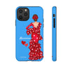Funda de teléfono personalizable Macarena azul – para iPhone, Samsung, Pixel