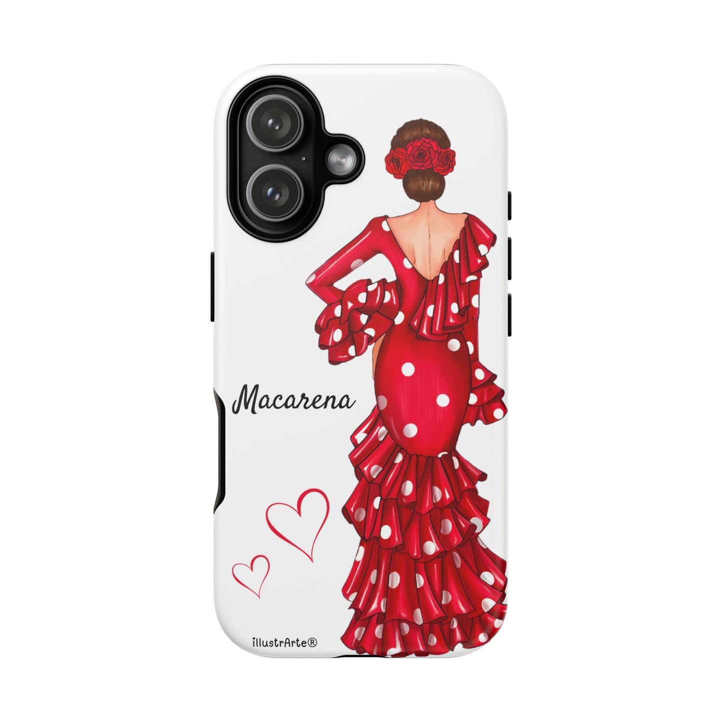 Funda de teléfono personalizada Macarena Blanco – para iPhone, Samsung, Pixel