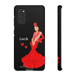 Personalised phone case flamenco dancer Lucía for Samsung Galaxy S20, gloss finish – illustrArte