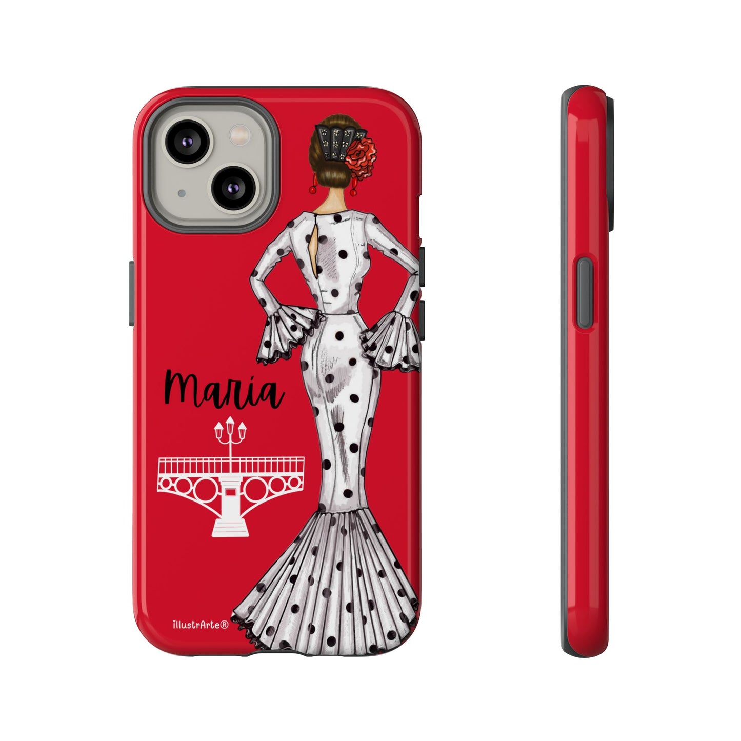 Funda de teléfono personalizable con diseño flamenco, espacio para agregar nombre, perfecta para iPhone, Samsung y Google Pixel.