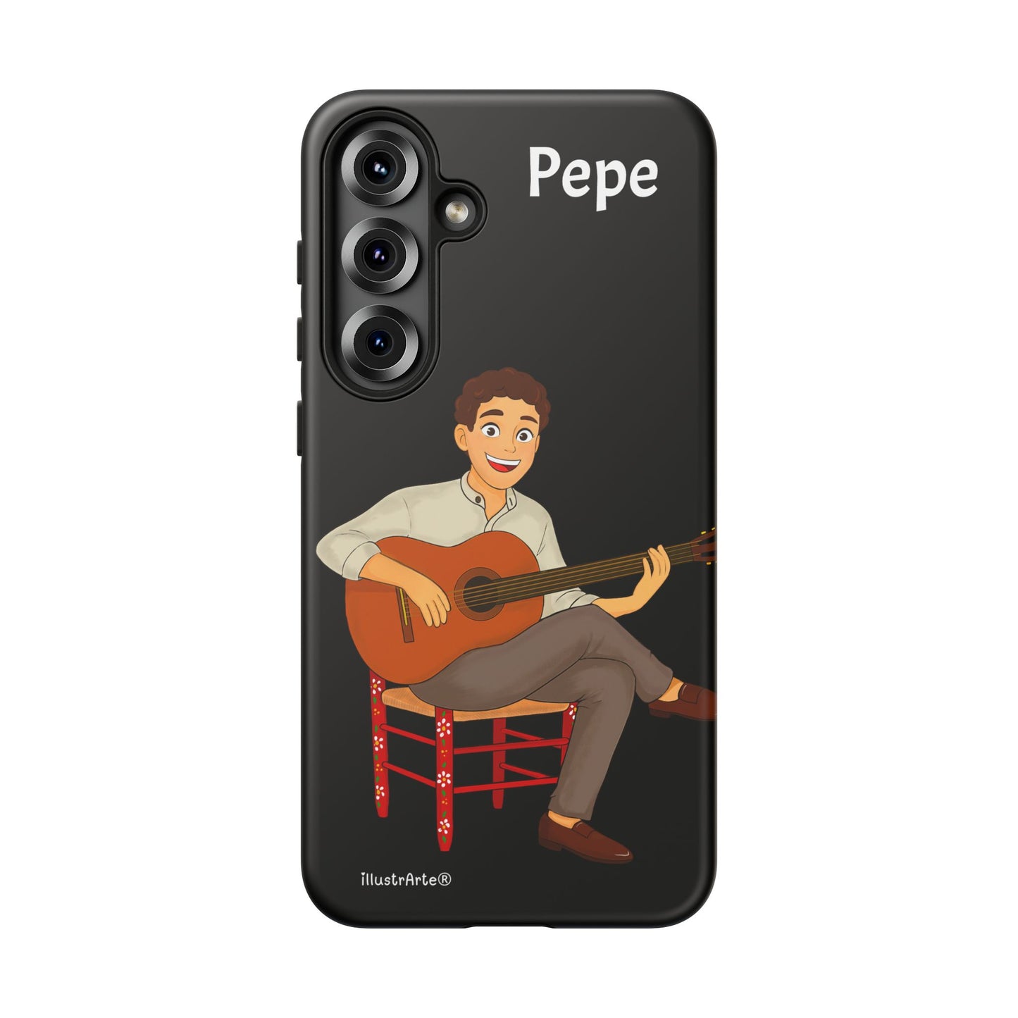 Funda de teléfono personalizada Pepe guitarrista – para iPhone, Samsung, Pixel